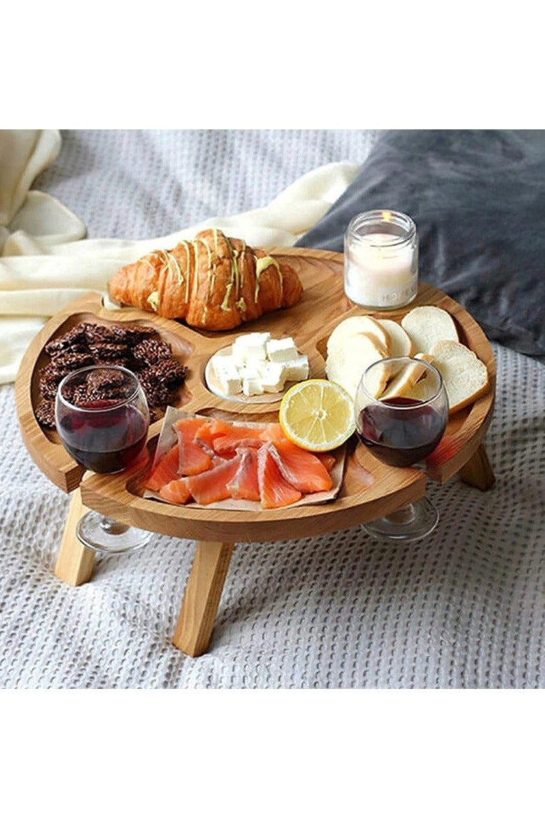 general Outdoor picnic table Mini portable picnic table Folding picnic table folding plates are easy to plate - Image 1