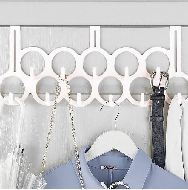 Masho Trend 4 Pieces White Gondola Door Hanger - Multi-Purpose Door Hanger