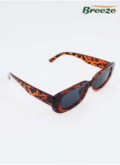 Breeze Womens' Fashion Leisure Sunglasses for  Eye UV Protection Narrow Frame Leopard Print Black eyewear  - Image 2
