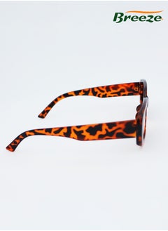 Breeze Womens' Fashion Leisure Sunglasses for  Eye UV Protection Narrow Frame Leopard Print Black eyewear  - Image 3