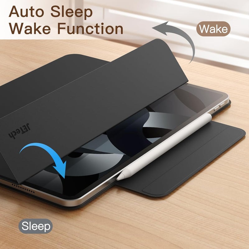 جي تيك جراب مغناطيسي لجهاز iPad Air 11 بوصة M3/M2 2025/2024، وiPad Air 5/4 2022/2020 5Th/4Th 10.9 بوصة، وiPad Pro 11 2018، جراب رفيع للكمبيوتر اللوحي باللون الأسود، مزود بملحق مغناطيسي - Image 5