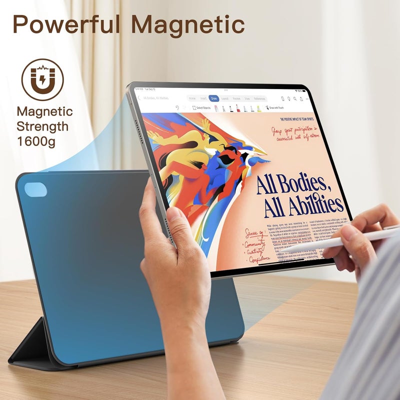 جي تيك جراب مغناطيسي لجهاز iPad Air 11 بوصة M3/M2 2025/2024، وiPad Air 5/4 2022/2020 5Th/4Th 10.9 بوصة، وiPad Pro 11 2018، جراب رفيع للكمبيوتر اللوحي باللون الأسود، مزود بملحق مغناطيسي - Image 3
