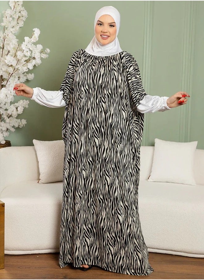 زمرد ثوب صلاة چيرسيه كويتي- عملي مع غطاء الرأس من زمرد فاشون  - Image 3