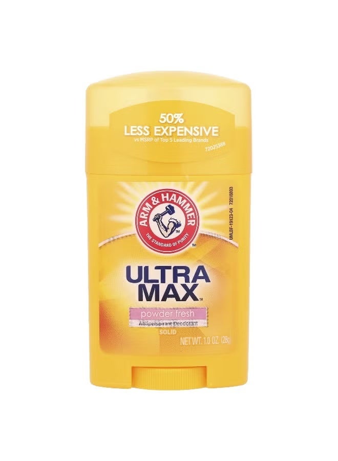 آرم آند هامر Arm & Hammer, UltraMax™، مزيل عرق صلب مضاد للتعرق، منعش، 1 أونصة (28 جم)