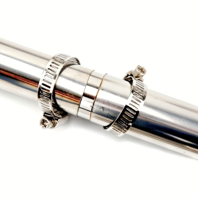 1 Set Stainless Steel Exhaust Pipe Connector for Air Diesel Parking Heater with Clamps - Image 3