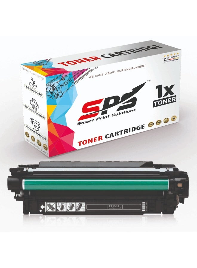Smart Print Solutions خراطيش حبر متوافقة مع SPS لـ HP - CE250A 504A | 1x أسود | إنتاج يصل إلى 5,000 صفحة - Image 1