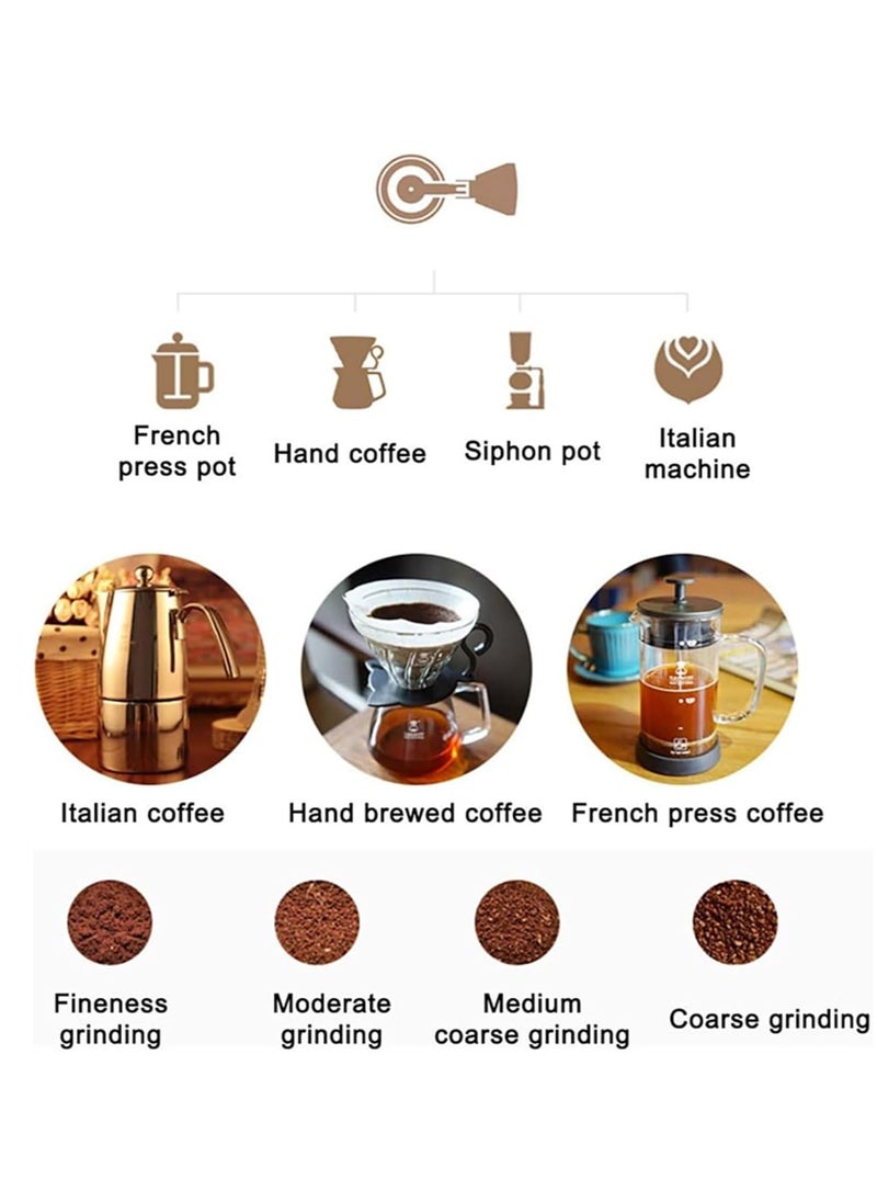 Joshberg Manual Coffee Grinder with Adjustable Setting High-precision for Pour Over French Press Espresso Turkish or Cold Brew Suitable for Travel or Camping,Black  - Image 2