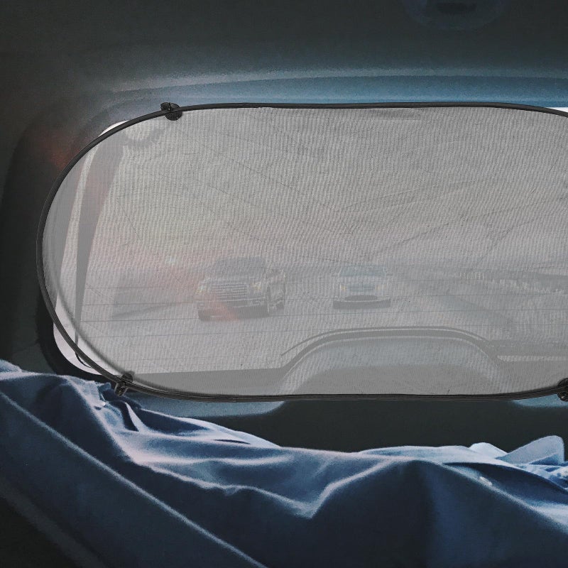 Car Rear Window Sunshade with 4 Suction Cups UV Protection Heat Insulation Mesh Privacy Glare Blocking - Image 5