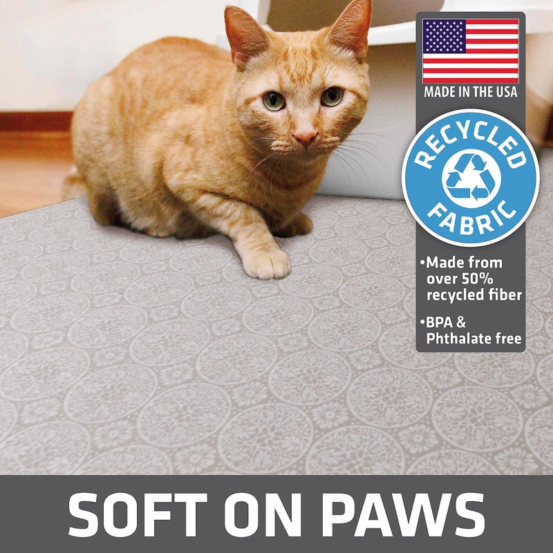 Drymate Cat Litter Box Mat, Litter Trapping Mat, Waterproof, Urine-Proof, Absorbent, Machine Washable, Soft on Paws, Contains Mess, Protects Floors, Kitten Supplies, Beige, 29x36 XL - Image 4