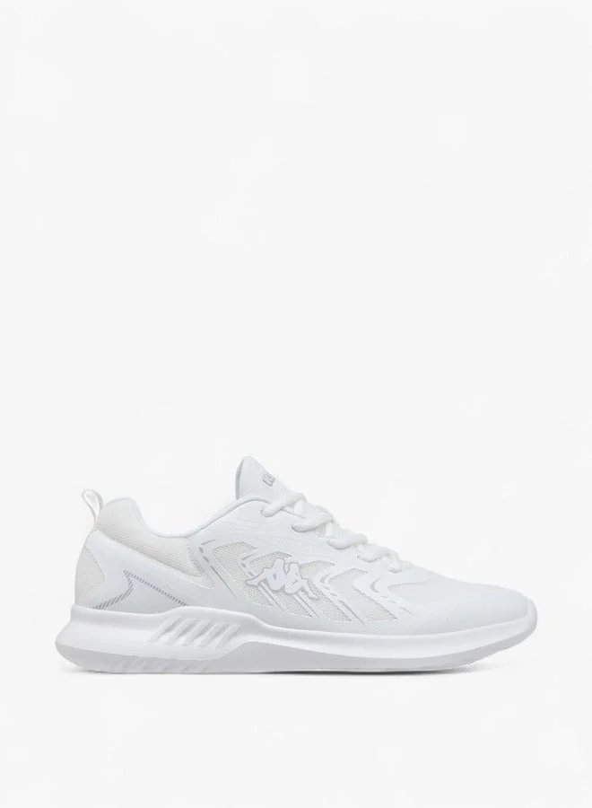 Men's Logo Print Sports Shoes with Lace-Up Closure