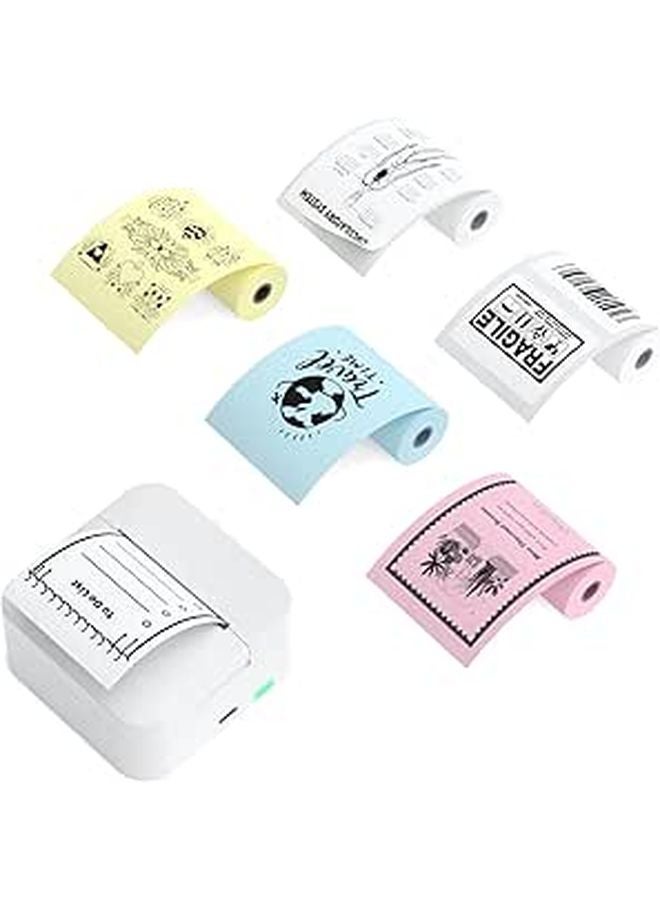 57mm Bluetooth Thermal Label Printer Wireless Label Maker Compatible with Android iOS - Image 1