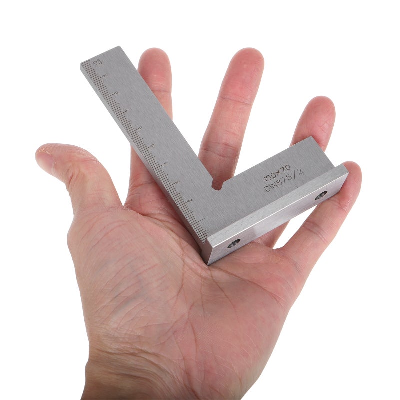 Machinist Precision Engineer Wide Seat Steel 90 Right Angle Ground Hardened Steel Angle Ruler Woodworking Tool - Image 3