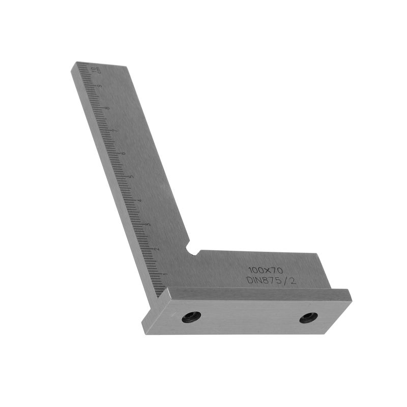 Machinist Precision Engineer Wide Seat Steel 90 Right Angle Ground Hardened Steel Angle Ruler Woodworking Tool - Image 1
