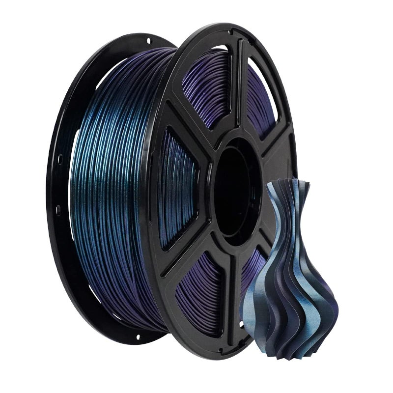 FLASHFORGE PLA Filament 175mm 002mm Burnt Titanium Color Changeable 3D Printer Filament 1kg 22lbs Chameleon Changing Colors with Light Perfectly Hide The Layer Line