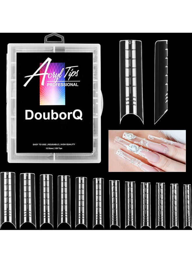 نيبمينينت أطراف أظافر احترافية مكونة من 120 قطعة مع علبة بلاستيكية شفاف - Image 1