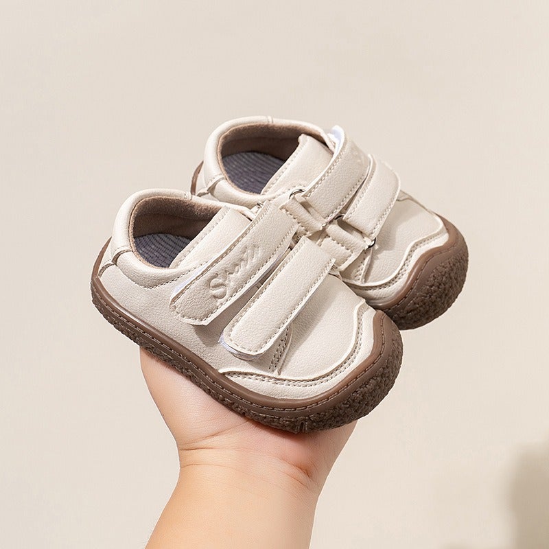 bigegog Soft Leather Anti-Kick Toe-Protection Toddler Walking Shoes for Boys and Girls, Spring Autumn New Arrival, Cute Baby Shoes, Low-Top Casual - Image 5