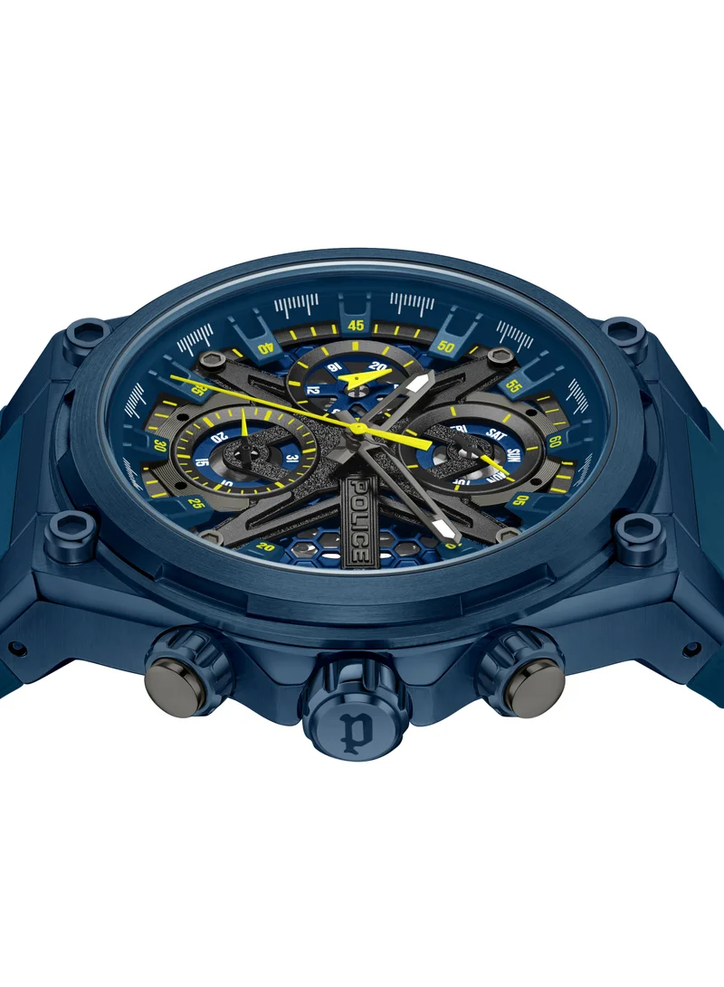 بوليس Sonic 45mm Men's Chronograph Watch with Blue Silicone Strap
