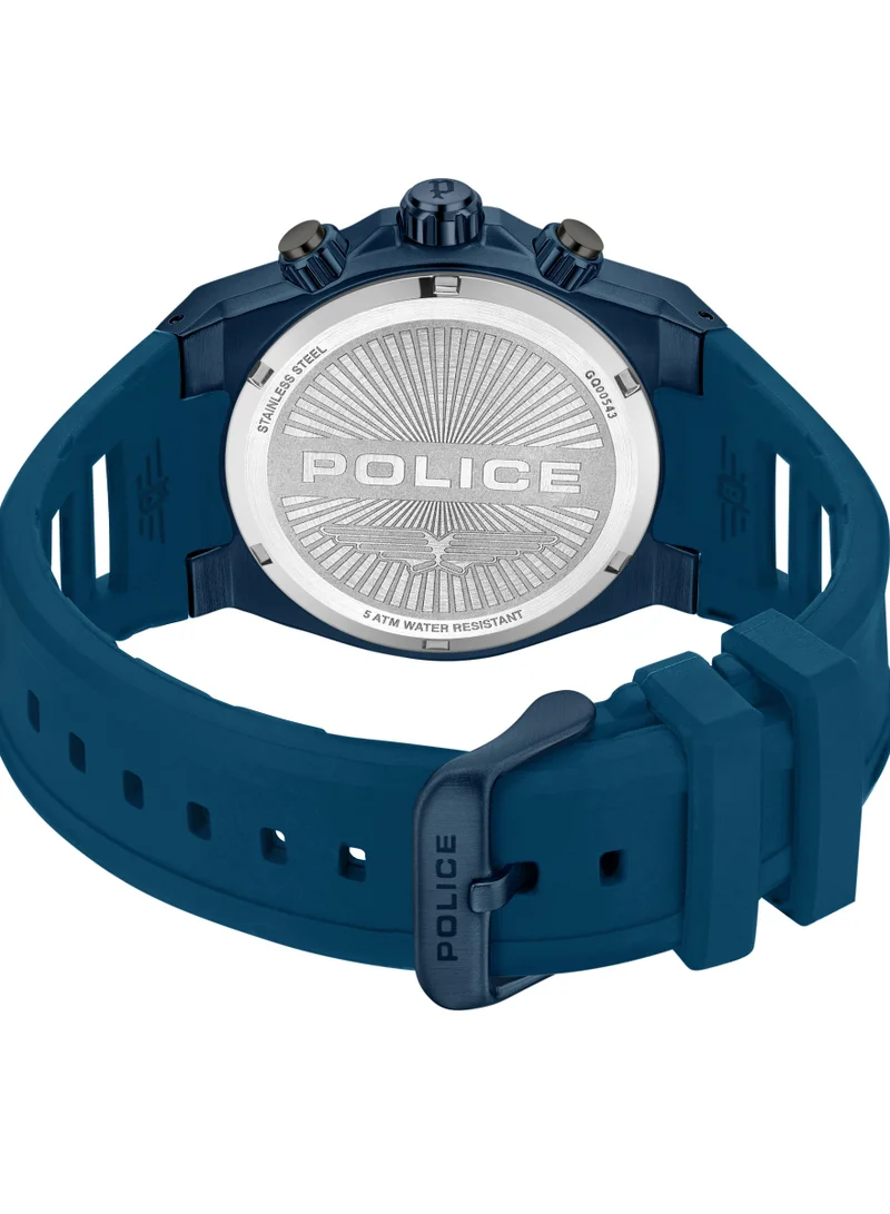 بوليس Sonic 45mm Men's Chronograph Watch with Blue Silicone Strap