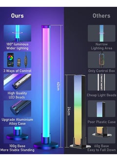 sokany 42cm Smart LED Light Bars, TV Backlight with 8 Modes and Music Sync Modes, Dimmable RGB Light with Remote Control, Smart Flow Light Bar for PC, TV, Room (Black)  - Image 2