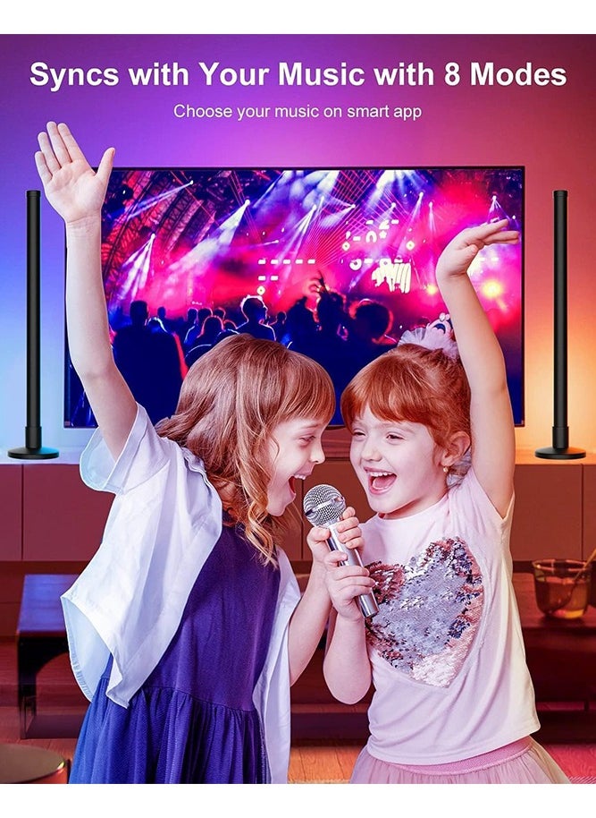 sokany - 42cm Smart LED Light Bars, TV Backlight with 8 Modes and Music Sync Modes, Dimmable RGB Light with Remote Control, Smart Flow Light Bar for PC, TV, Room (Black) - Image 1