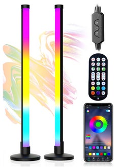 sokany 42cm Smart LED Light Bars, TV Backlight with 8 Modes and Music Sync Modes, Dimmable RGB Light with Remote Control, Smart Flow Light Bar for PC, TV, Room (Black)  - Image 1
