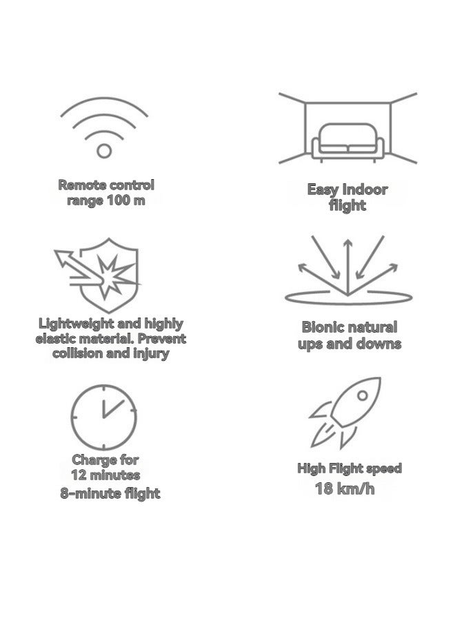 M MIAOYAN Bionic intelligent flying insect electric remote control toy small drone aircraft pet  - Image 3