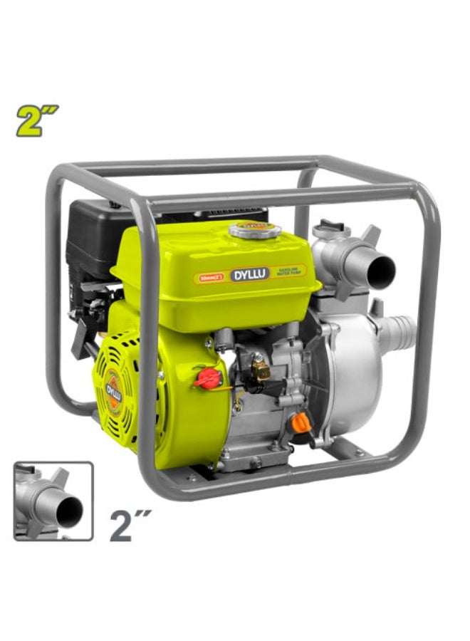DYLLU 2 Inch Gasoline Water Pump 7.0HP 600L/min High Flow Irrigation & Drainage Pump