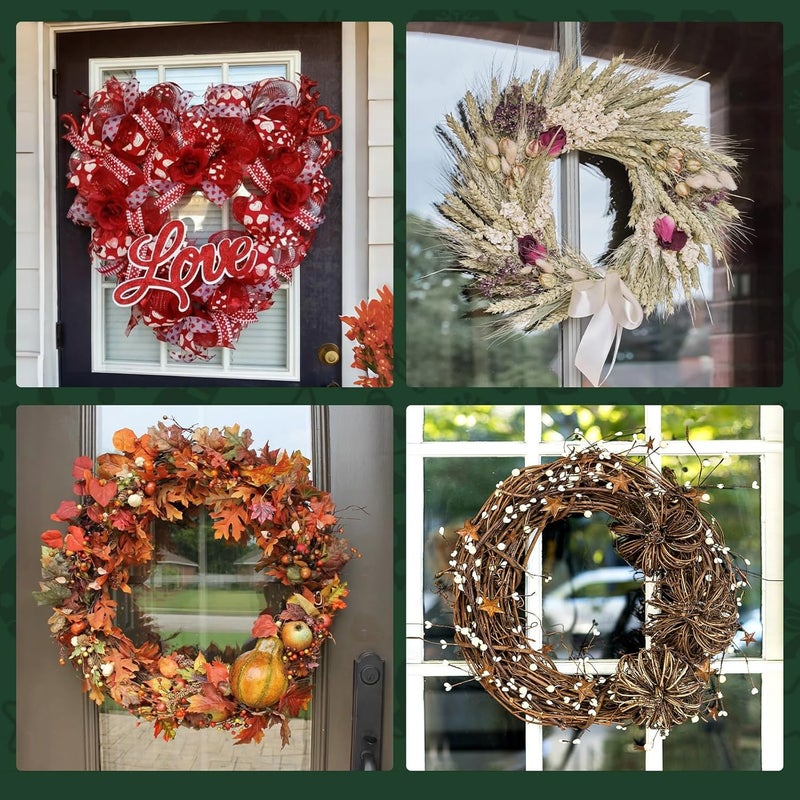 Amuille Wreath Hangers for Front Door, 2 Pack Large Suction Cup Wreath Hooks, Clear Wreath Hanger for Glass Window, Shower, Kitchen, Christmas Wreaths, Holds up to 18 lbs - Image 4