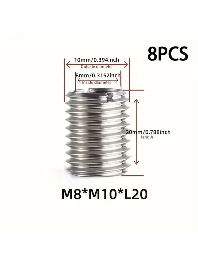 M8 M10 L20 8pcs Self Tapping Screw Insert Hammer In Thread For Car Machine - Image 1