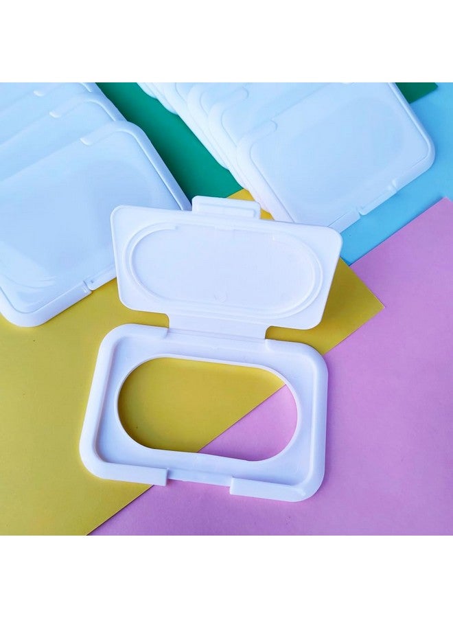 UtySty 5 Pack Baby Wipes Flip Lid Reusable Adhesive Sticky Dispenser Cover Non-Drying Cap for Child Water Wipe Packs Bag Package Portable Pouch Travel Wet Tissues Paper Towel Holder Countainer - Image 5