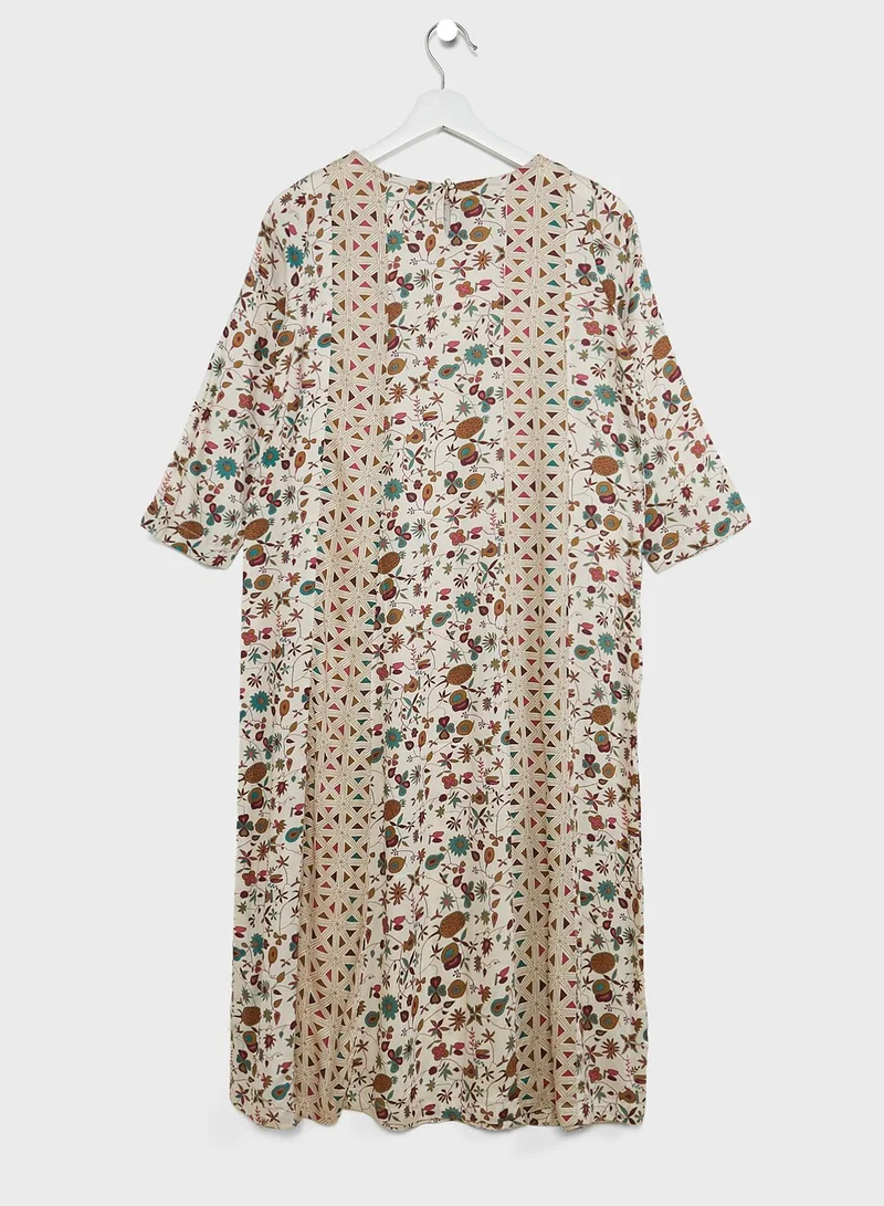 Nishat Linen Kids Printed Jalabiya