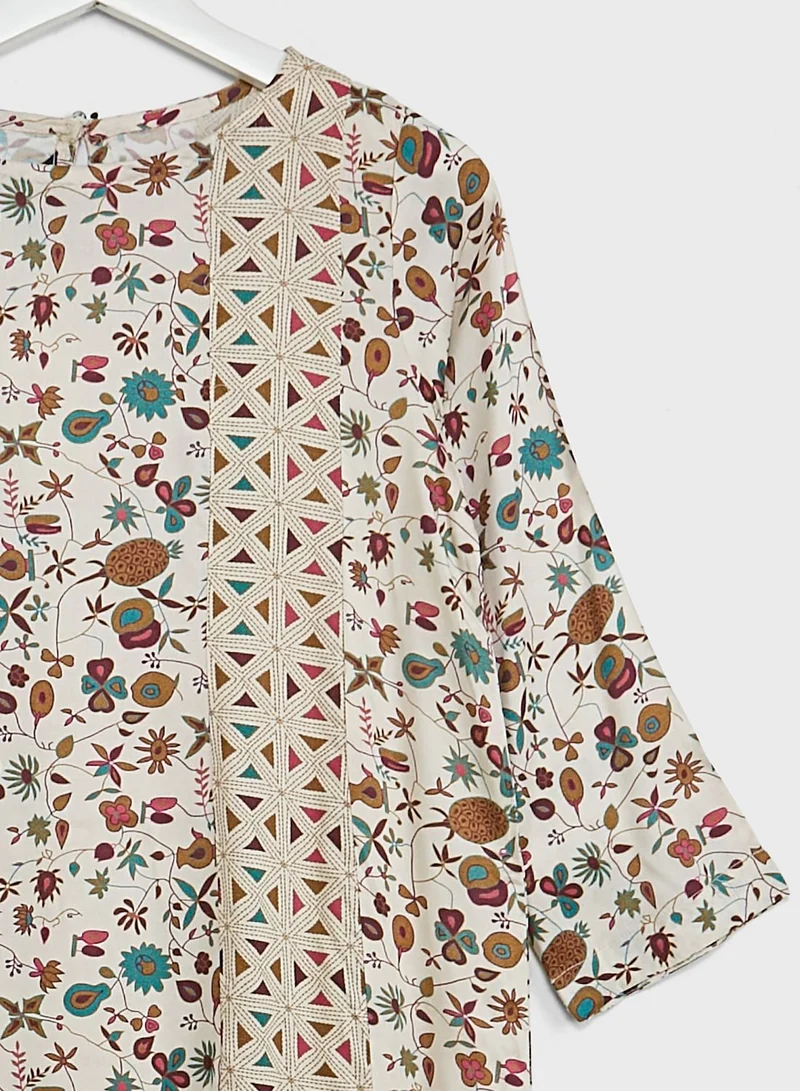 Nishat Linen Kids Printed Jalabiya