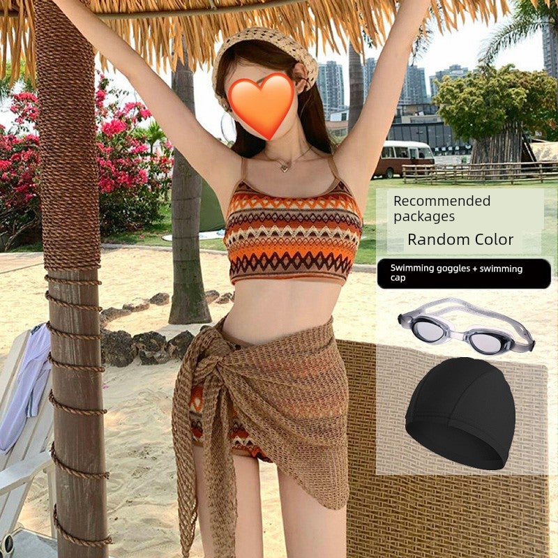 Bikini swimsuit women's sexy pure desire seaside vacation three-piece set split Korean version ins high-end feeling hot spring - Image 4