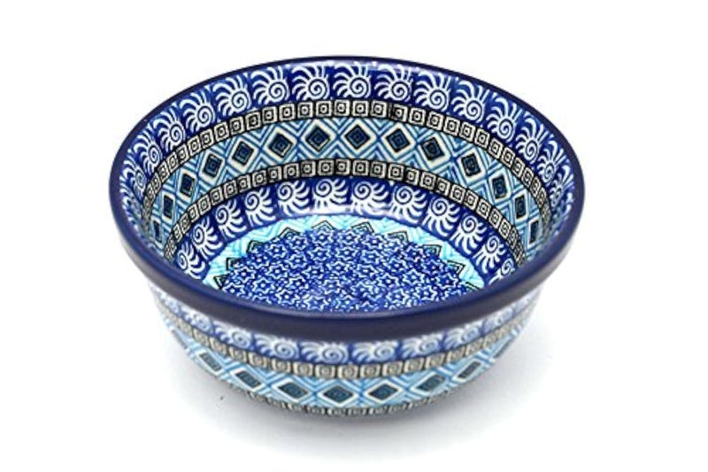 Polish Pottery Bowl Salad Aztec Sky