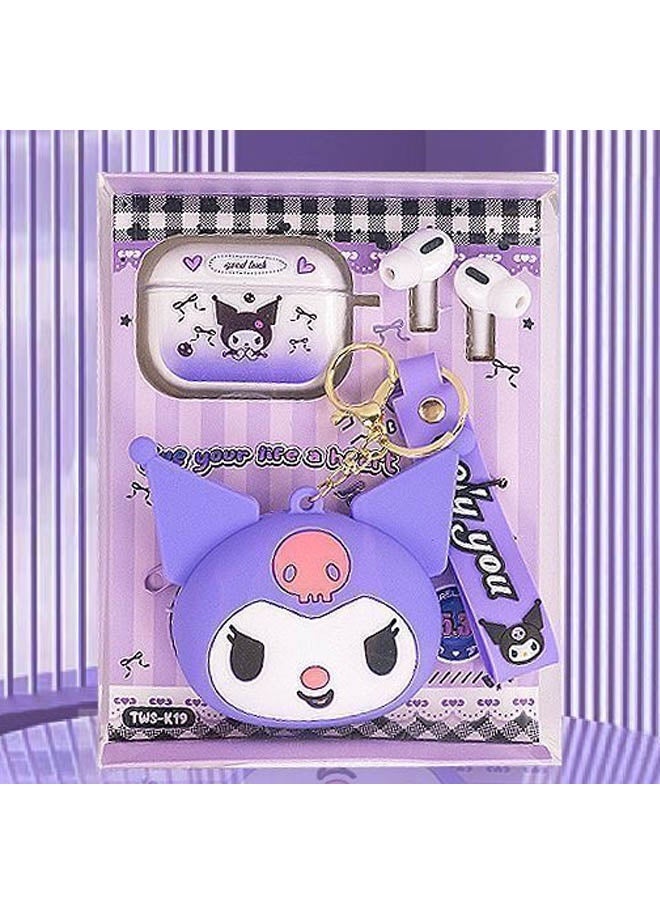 Sanrio High-Quality Wireless Bluetooth Earbuds with Noise Cancellation, In-Ear Design, Excellent Sound Quality, and Long Battery Life (Includes Cartoon Storage Bag and Earbud Case) - Image 1