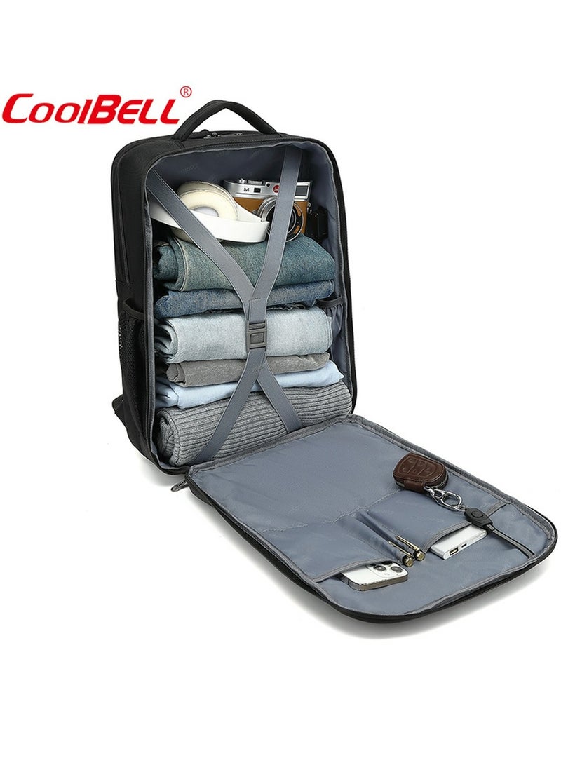 CoolBELL Large Capacity Outdoor Backpack Multi-Functional Laptop Bag Briefcase Black - Image 4