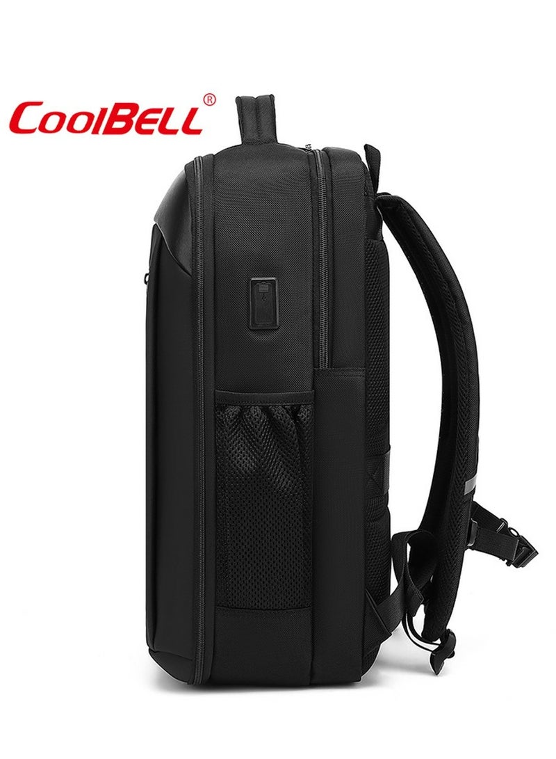 CoolBELL Large Capacity Outdoor Backpack Multi-Functional Laptop Bag Briefcase Black - Image 3