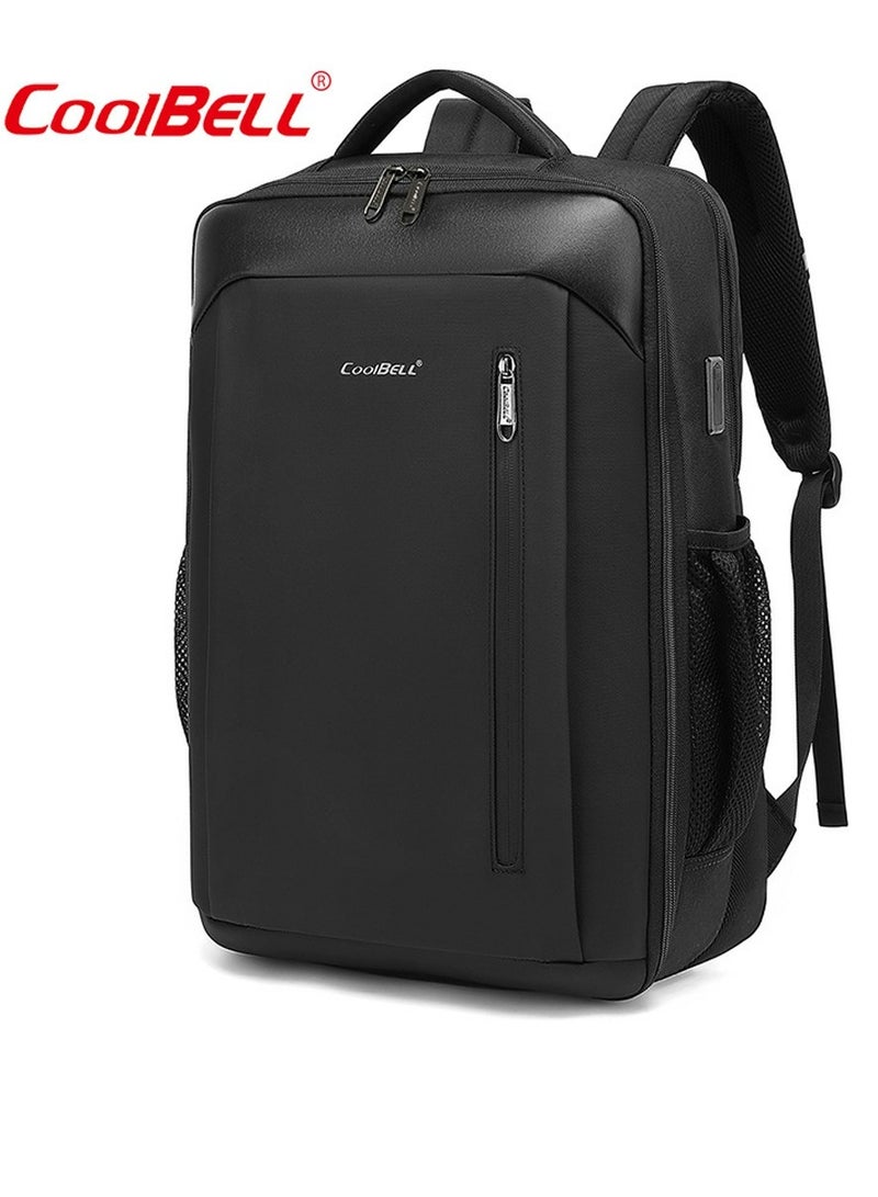 CoolBELL Large Capacity Outdoor Backpack Multi-Functional Laptop Bag Briefcase Black - Image 2