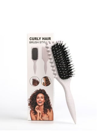 2024 Newest Bounce Curl Brush,Bounce Curl Defining Brush,Curl Defining Brush,Hair Brush Styling Brush,Shaping and Defining Curls for Women Girls (Color : Beige) - pzsku/Z976CECC6925FF0DF597EZ/45/1744944622/7ade4480-3432-4420-a2fb-517316c927b8