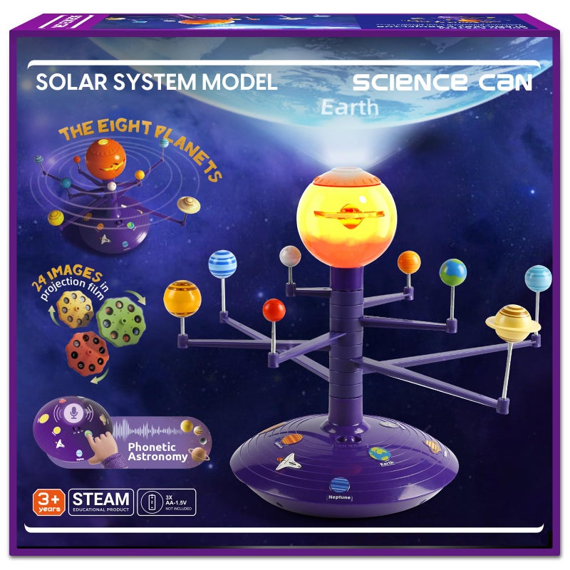 Science Can Solar System for Kids, Talking Astronomy Solar System Model Kit, Planetarium Projector with 8 Planets STEM Space Toys for 3 4 5+ Years Old Boys Girls - Image 1