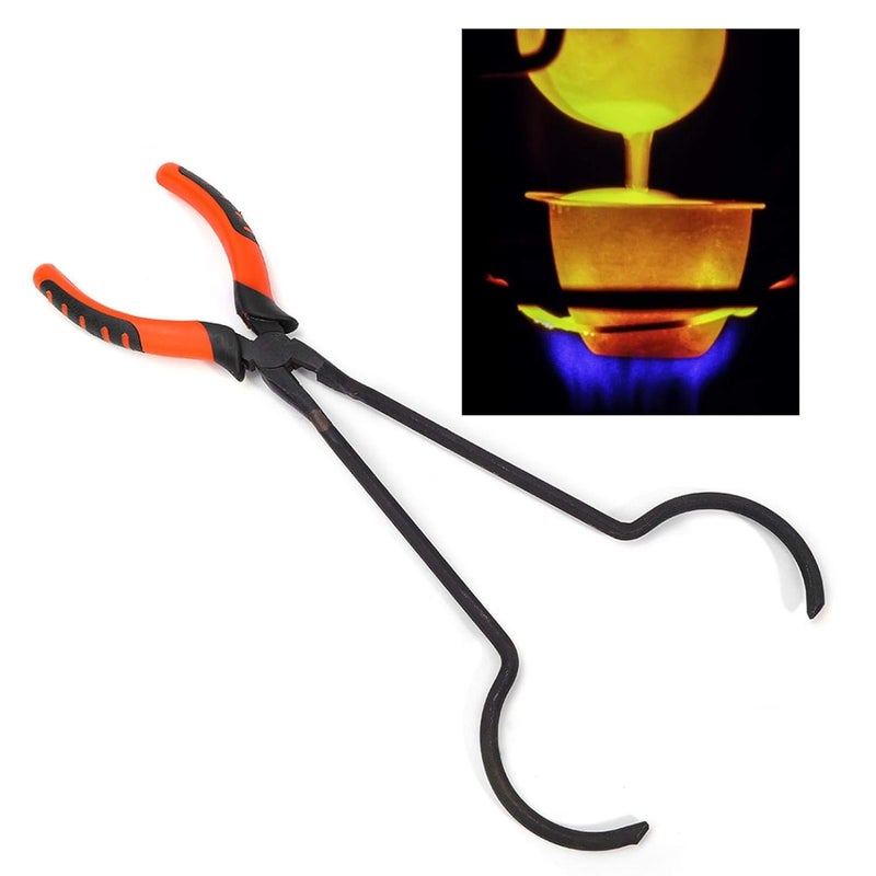 klarako Melting Furnace Holder Clamp, Crucible Tong Clamp Plier Gold Melting Gold Melting Furnace Tongs Crucibles For Metal Pouring Tool for Casting Precious Metals Jewelry Making Tool - Image 4
