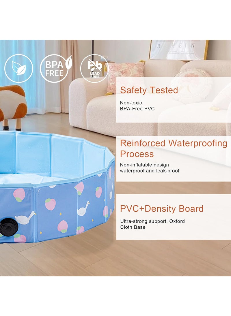 VUCATIN Ball Pits for Toddlers, Foldable Kiddie Pool Dog Ball Pits Collapsible Baby Pool Dog Swimming Pool Portable Sandbox Kid Pool Indoor and Outdoor Game Without Balls (Goose 80*20cm Swimming Pool)  - Image 2