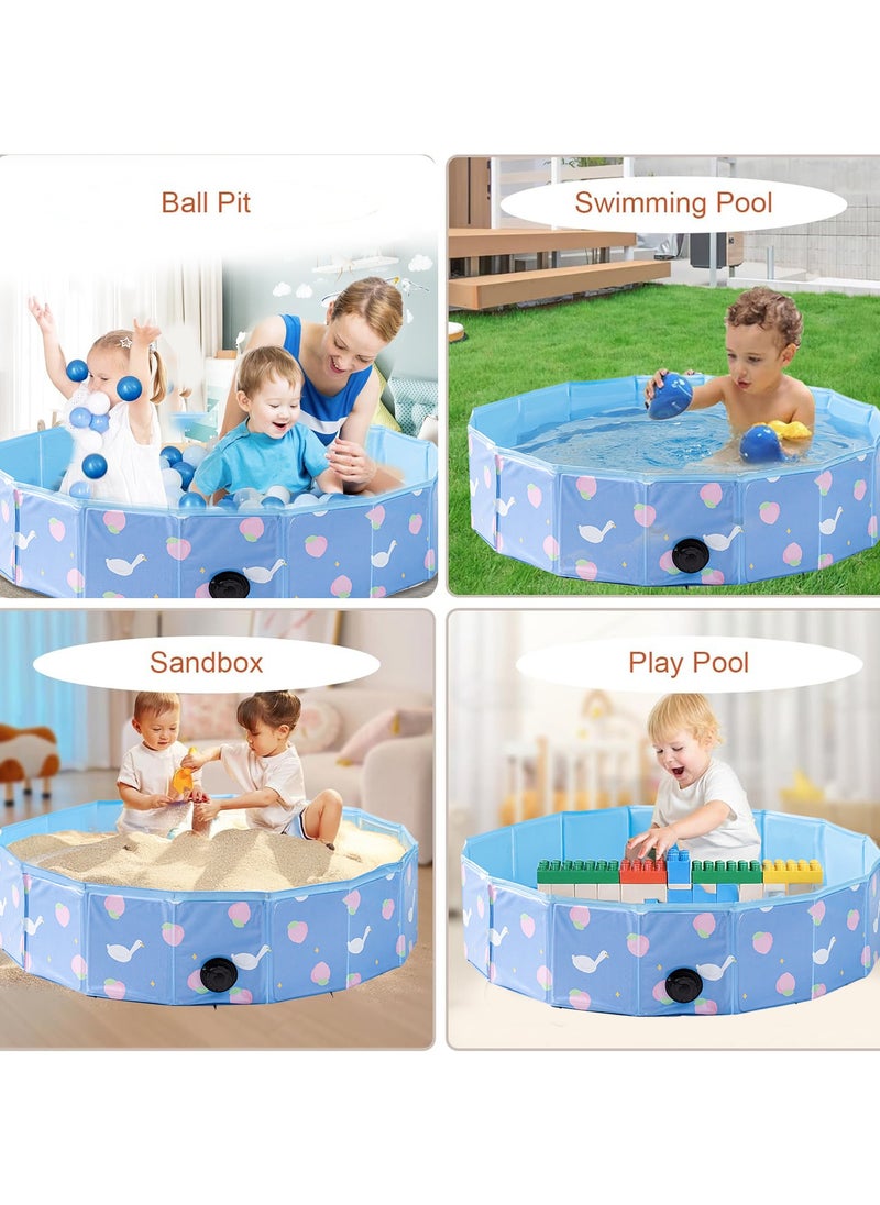 VUCATIN Ball Pits for Toddlers, Foldable Kiddie Pool Dog Ball Pits Collapsible Baby Pool Dog Swimming Pool Portable Sandbox Kid Pool Indoor and Outdoor Game Without Balls (Goose 80*20cm Swimming Pool)  - Image 3
