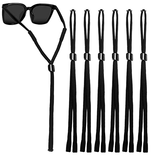 HALF CRESCEN Glasses Strap (Pack of 6 Black) Sports Sunglasses Strap & Glasses Holder for Men, eye glasses holders around neck for Women - Image 1