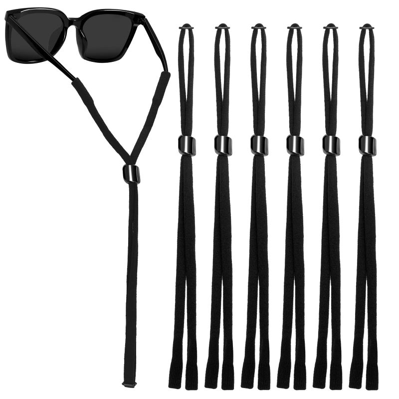 HALF CRESCEN Glasses Strap (Pack of 6 Black) Sports Sunglasses Strap & Glasses Holder for Men, eye glasses holders around neck for Women - Image 5