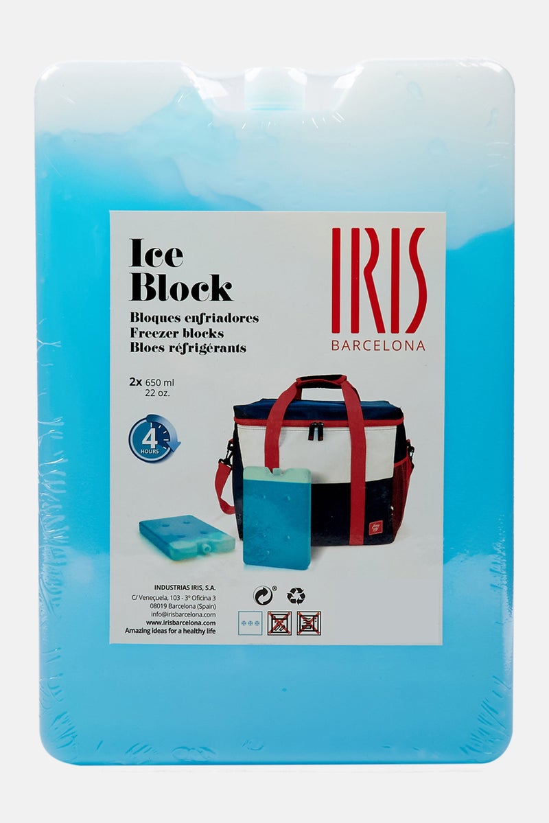 IRIS 2 Piece Ice Brick 650 ml, Blue  - Image 1