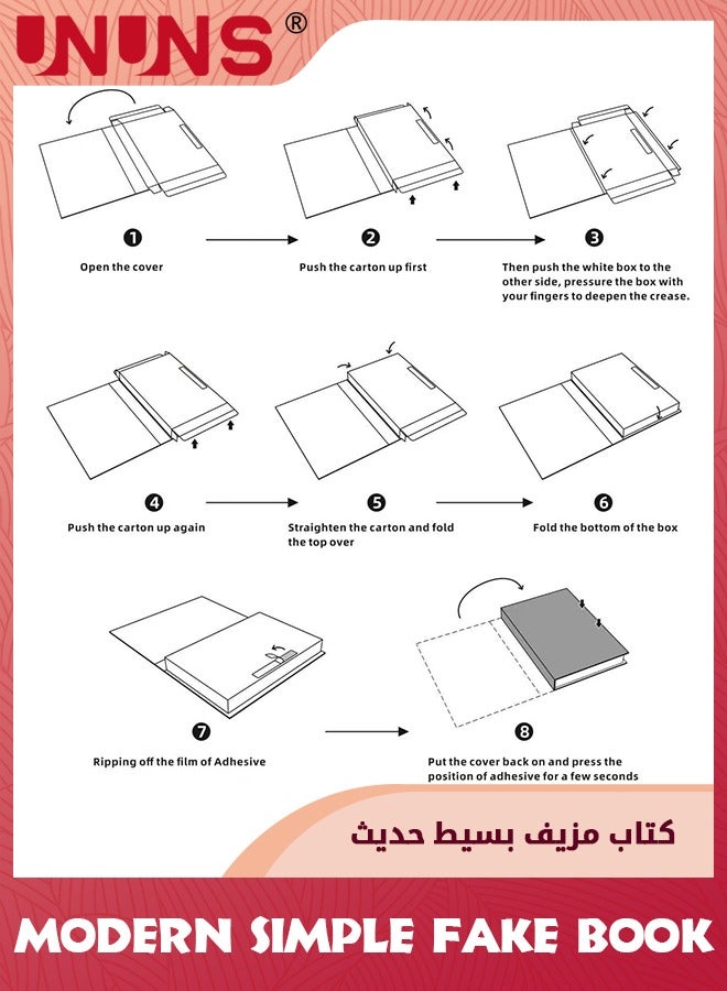 UNUNS 10 PCS Faux Books for Decoration,Designer Luxury Modern Fake Decorative Books for Home Bookshelf Decor Coffee Table Stacked Books,Shelves Living Room Decorative Objects Entry Decor - Image 5