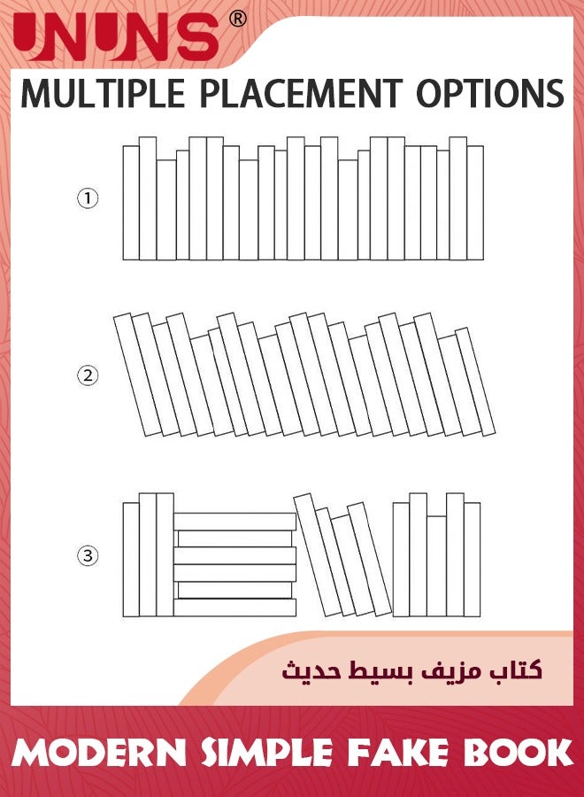 UNUNS 10 PCS Faux Books for Decoration,Designer Luxury Modern Fake Decorative Books for Home Bookshelf Decor Coffee Table Stacked Books,Shelves Living Room Decorative Objects Entry Decor - Image 3