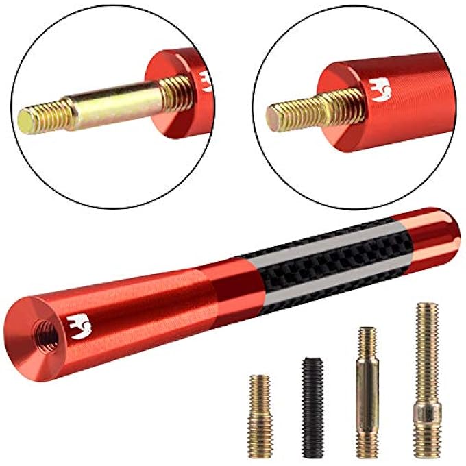 rayihni Antenna, Compatible with Toyota Tundra (1999-2023), Toyota Matrix (2003-2014), Toyota FJ Cruiser (2007-2015), Toyota Yaris (2007-2019), Toyota Venza (2009-2016), Lexus IS300 (Red) - Image 3