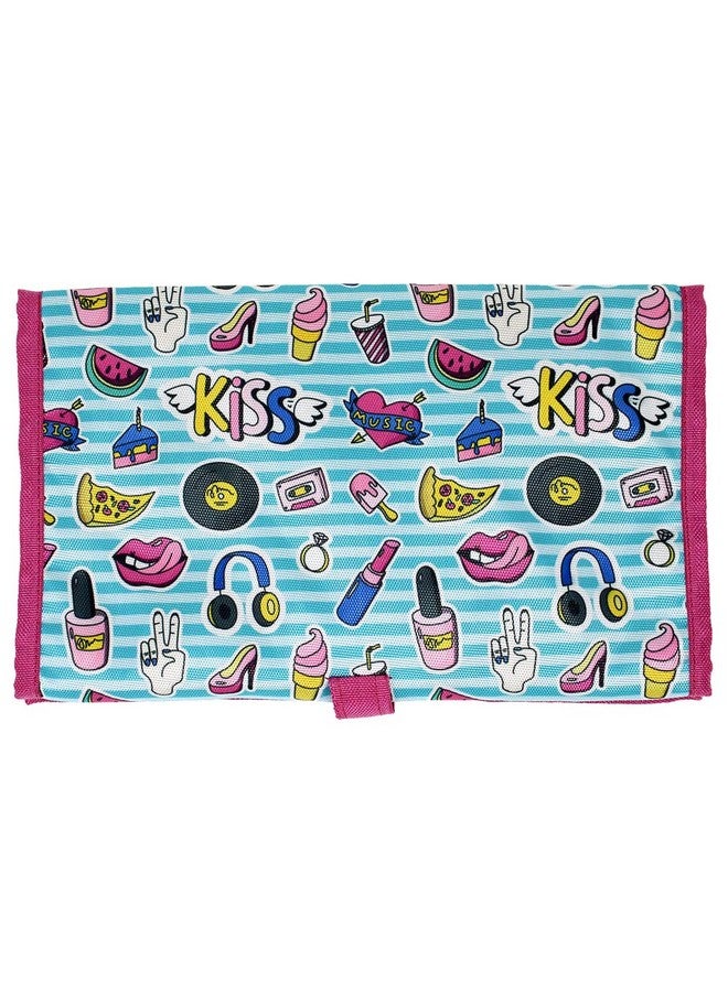 The Rosette Imprint Hair Clip Organiser Pouch for Girls & Women | Multi-Purpose Accessory Bag with Zipper | Travel-Friendly Hair Clip Holder | 18x10 In Clip Organizer Pouch | Doodle Design - Image 2